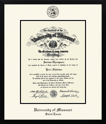 University of Missouri Saint Louis diploma frame - Icon in Gotham