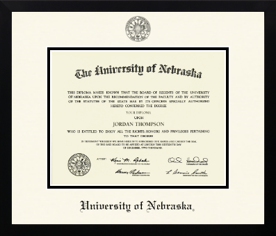 University of Nebraska diploma frame - Icon in Gotham