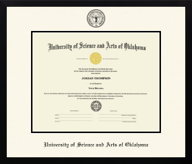 University of Science and Arts of Oklahoma diploma frame - Icon in Gotham