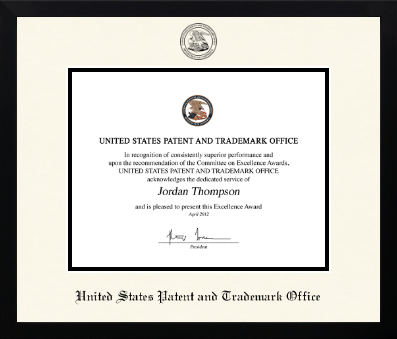 US Patent and Trademark Office diploma frame - Icon in Gotham
