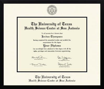UT Health Science Center at San Antonio diploma frame - Icon in Gotham