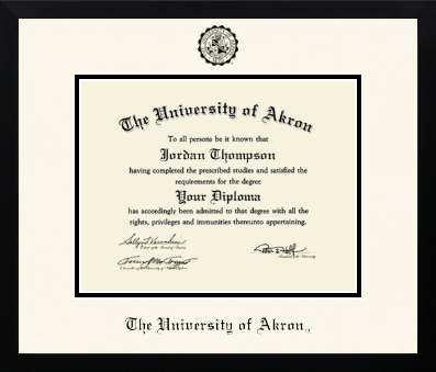The University of Akron diploma frame - Icon in Gotham