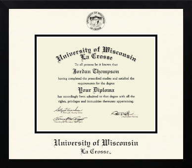 University of Wisconsin La Crosse diploma frame - Icon in Gotham