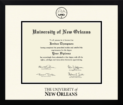 University of New Orleans diploma frame - Icon in Gotham