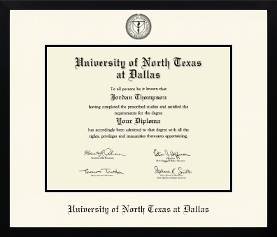 University of North Texas at Dallas diploma frame - Icon in Gotham