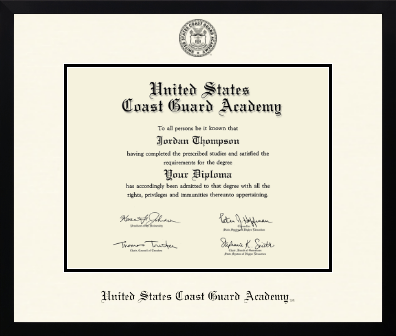 United States Coast Guard Academy diploma frame - Icon in Gotham