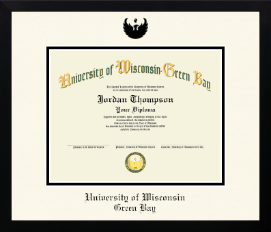 University of Wisconsin Green Bay diploma frame - Icon in Gotham