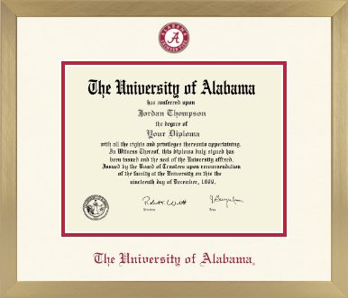 The University of Alabama Tuscaloosa diploma frame - Icon in Chardonnay
