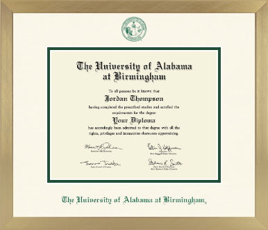 The University of Alabama at Birmingham diploma frame - Icon in Chardonnay
