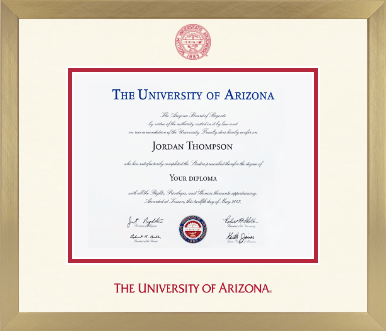 The University of Arizona diploma frame - Icon in Chardonnay