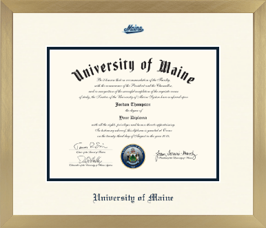 The University of Maine Orono diploma frame - Icon in Chardonnay