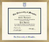 The University of Memphis diploma frame - Icon in Chardonnay