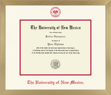 The University of New Mexico diploma frame - Icon in Chardonnay