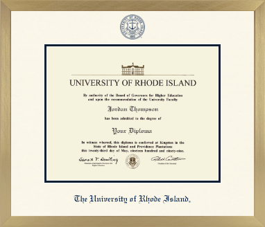 The University of Rhode Island diploma frame - Icon in Chardonnay