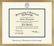 The University of Tennessee Chattanooga diploma frame - Icon in Chardonnay