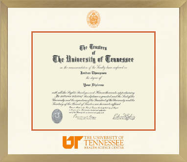The University of Tennessee Health Science Center Memphis diploma frame - Icon in Chardonnay