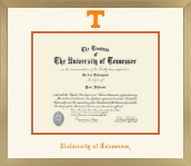 The University of Tennessee Knoxville diploma frame - Icon in Chardonnay