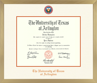 The University of Texas at Arlington diploma frame - Icon in Chardonnay