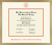 The University of Texas Rio Grande Valley diploma frame - Icon in Chardonnay