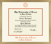 The University of Texas San Antonio diploma frame - Icon in Chardonnay
