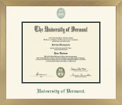 The University of Vermont diploma frame - Icon in Chardonnay