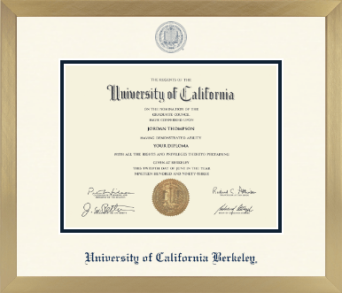 University of California Berkeley diploma frame - Icon in Chardonnay