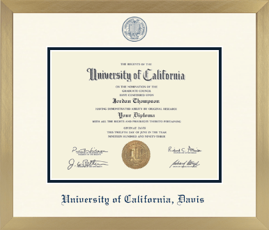 University of California Davis diploma frame - Icon in Chardonnay