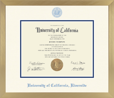 University of California Riverside diploma frame - Icon in Chardonnay