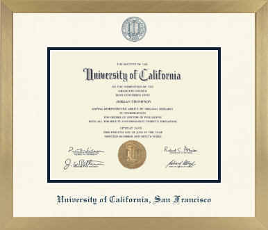 University of California San Francisco diploma frame - Icon in Chardonnay