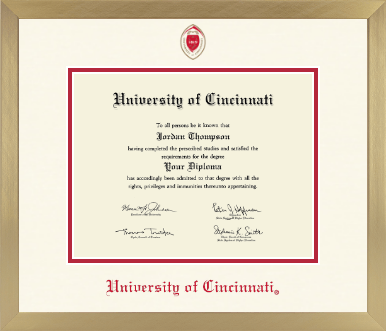 University of Cincinnati diploma frame - Icon in Chardonnay