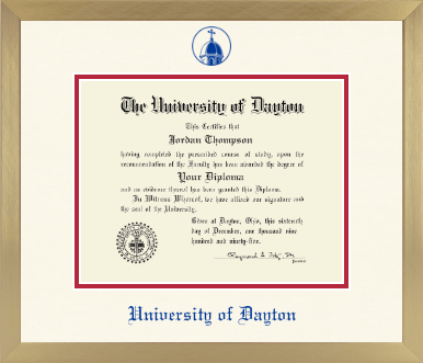University of Dayton diploma frame - Icon in Chardonnay