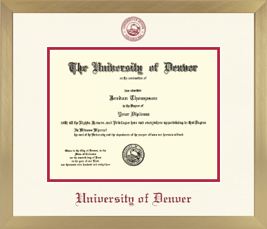 University of Denver diploma frame - Icon in Chardonnay