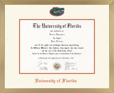 University of Florida diploma frame - Icon in Chardonnay
