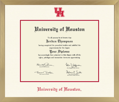 University of Houston diploma frame - Icon in Chardonnay