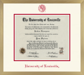 University of Louisville diploma frame - Icon in Chardonnay