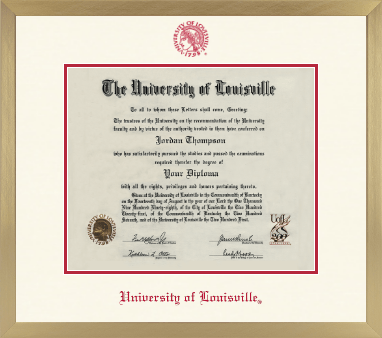 University of Louisville diploma frame - Icon in Chardonnay
