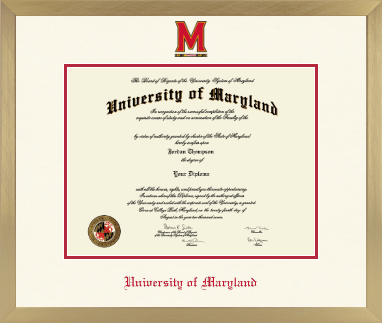 University of Maryland, College Park diploma frame - Icon in Chardonnay