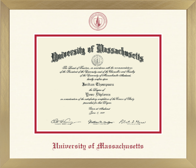 University of Massachusetts Amherst diploma frame - Icon in Chardonnay