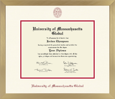 University of Massachusetts Global diploma frame - Icon in Chardonnay