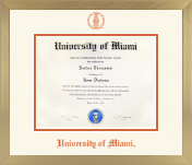 University of Miami diploma frame - Icon in Chardonnay