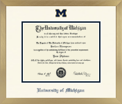 University of Michigan diploma frame - Icon in Chardonnay
