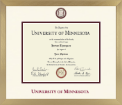 University of Minnesota diploma frame - Icon in Chardonnay