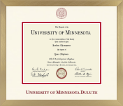 University of Minnesota Duluth diploma frame - Icon in Chardonnay