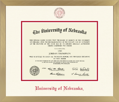 University of Nebraska diploma frame - Icon in Chardonnay