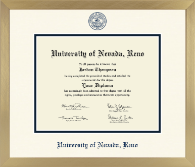 University of Nevada Reno diploma frame - Icon in Chardonnay
