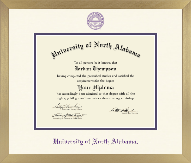 University of North Alabama diploma frame - Icon in Chardonnay