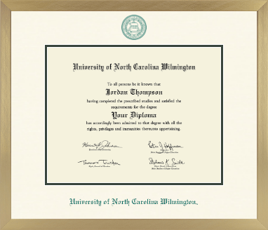 University of North Carolina Wilmington diploma frame - Icon in Chardonnay