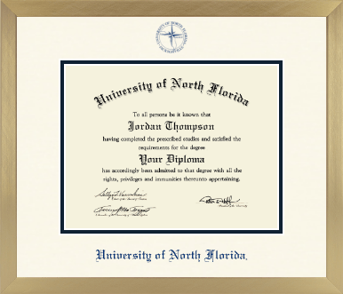 University of North Florida diploma frame - Icon in Chardonnay
