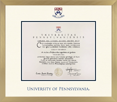 University of Pennsylvania diploma frame - Icon in Chardonnay