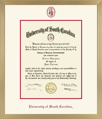 University of South Carolina diploma frame - Icon in Chardonnay